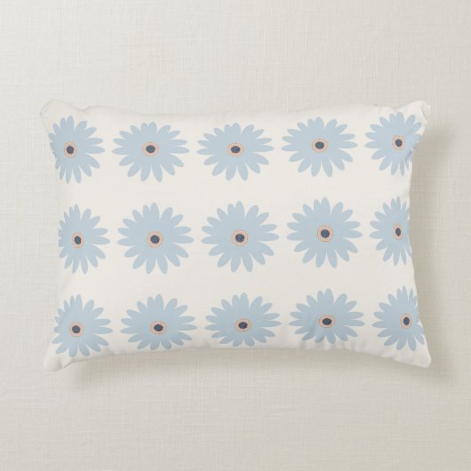 Hellblaue Daisy Dekokissen (Vorderseite)