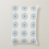 Hellblaue Daisy Dekokissen (Rückseite(Vertikal))