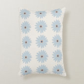 Hellblaue Daisy Dekokissen (Vorderseite(Vertikal))