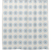 Hellblaue Daisy Duschvorhang (Vorderseite)