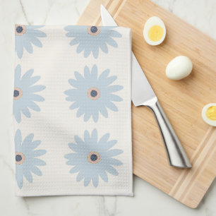 Hellblaue Daisy Geschirrtuch