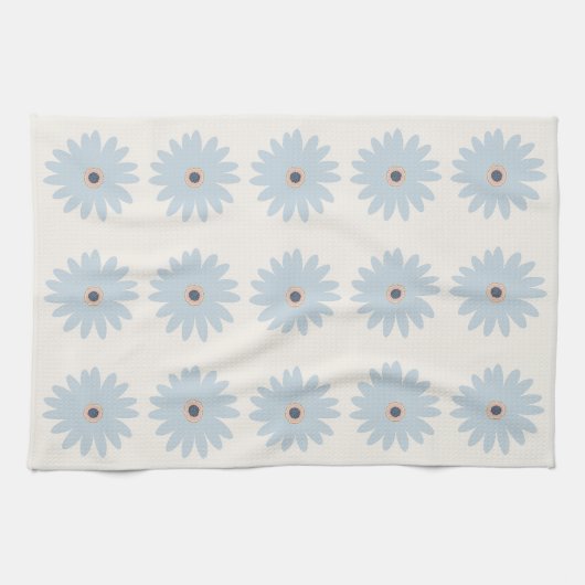 Hellblaue Daisy Geschirrtuch (Horizontal)