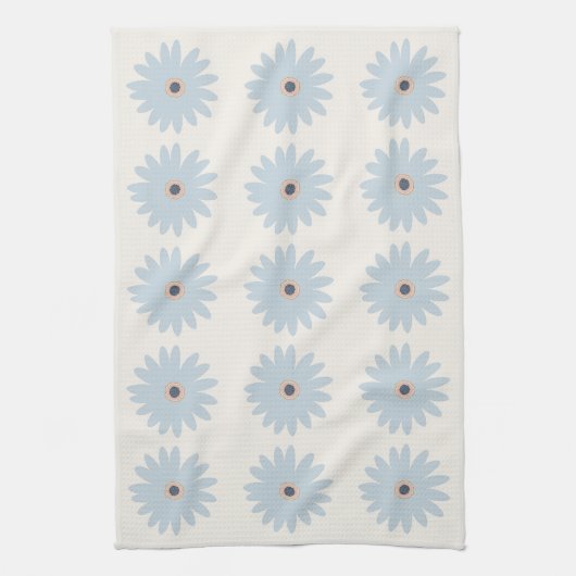 Hellblaue Daisy Geschirrtuch (Vertikal)