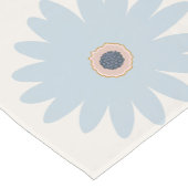 Hellblaue Daisy Kurzer Tischläufer (Ecke)