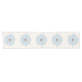 Hellblaue Daisy Kurzer Tischläufer (Horizontal)