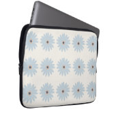 Hellblaue Daisy Laptopschutzhülle (Vorne Rechts)