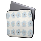 Hellblaue Daisy Laptopschutzhülle (Vorderseite Links)