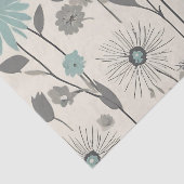 Hellblaue Daisy Mittelalter Moderne Floral Seidenpapier (Ausschnitt)