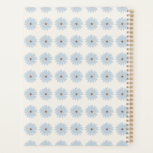 Hellblaue Daisy Planer (Rückseite)