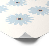 Hellblaue Daisy Poster (Ecke)