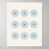Hellblaue Daisy Poster (Vorne)