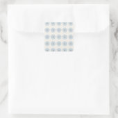 Hellblaue Daisy Quadratischer Aufkleber (Tasche)