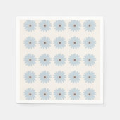Hellblaue Daisy Serviette (Vorderseite)