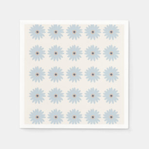 Hellblaue Daisy Serviette