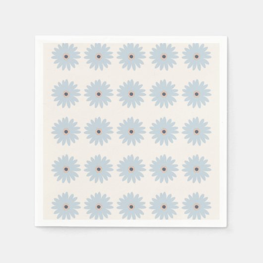 Hellblaue Daisy Serviette (Vorderseite)