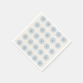Hellblaue Daisy Serviette (Ecke)