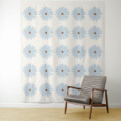 Hellblaue Daisy Wandteppich (Beispiel)