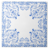 Hellblaue Dekorfliese Fliese (Vorderseite)