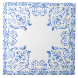 Hellblaue Dekorfliese Fliese