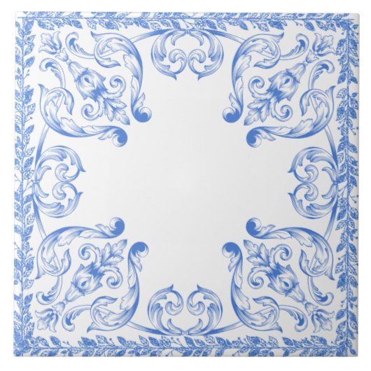 Hellblaue Dekorfliese Fliese (Vorderseite)