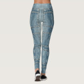Hellblaue Denim-Farbtasche - Leggings (Rückseite)