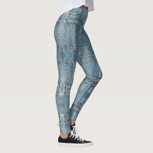 Hellblaue Denim-Farbtasche - Leggings (Rechts)