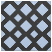 Hellblaue Diamanten auf schwarzem geometrischem Stoff (Muster)
