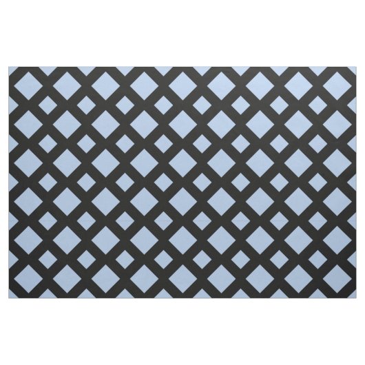 Hellblaue Diamanten auf schwarzem geometrischem Stoff (Fat Quarter (45,7 x 55,9 cm))