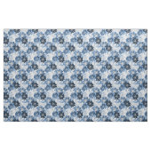 Hellblaue, dunkelblaue Blume auf hellgrau Stoff (Yard (91,4 cm))