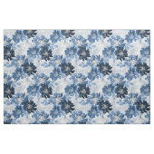 Hellblaue, dunkelblaue Blume auf hellgrau Stoff (Fat Quarter (45,7 x 55,9 cm))