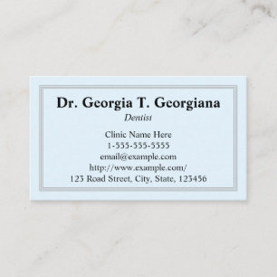 Hellblaue, einfache, berufliche Geschäfts-Karte Terminkarte