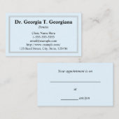 Hellblaue, einfache, berufliche Geschäfts-Karte Terminkarte (Vorne/Hinten)