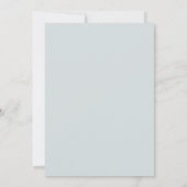 Hellblaue elegante Orchideen-Hochzeit Einladung (Rückseite)