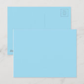 Hellblaue Farbe 1 Postkarte (Vorne/Hinten)