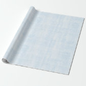 Hellblaue Faux-Linene Hochzeitsdusche Geschenkpapier (Ungerollt)
