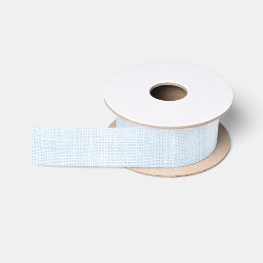 Hellblaue Faux-Linene Hochzeitsdusche Satinband (Spule)