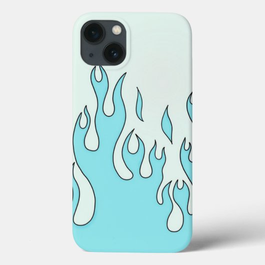 Hellblaue Flamme Case-Mate iPhone Hülle (Rückseite)