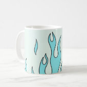 Hellblaue Flamme Kaffeetasse (Vorderseite Links)