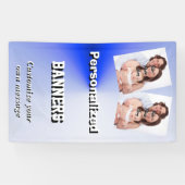 Hellblaue Fotoschablone Banner (Horizontal)