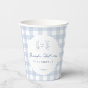 Hellblaue französische Baby-Jungen-Party-Papierbec Pappbecher