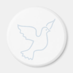 Hellblaue Friedenstaube Magnet