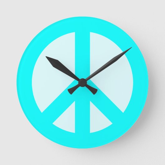 Hellblaue Friedenuhr Wanduhr (Vorderseite)