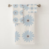 Hellblaue Gänseblümchen Badhandtuch Set (Insitu)