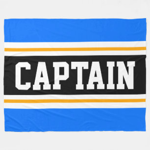 Hellblaue gelbe schwarze CAPTAIN Racing Streifen Fleecedecke