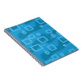 Hellblaue geometrische Quadrate Notizblock (Rechte Seite)