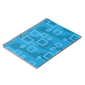 Hellblaue geometrische Quadrate Notizblock (Linke Seite)