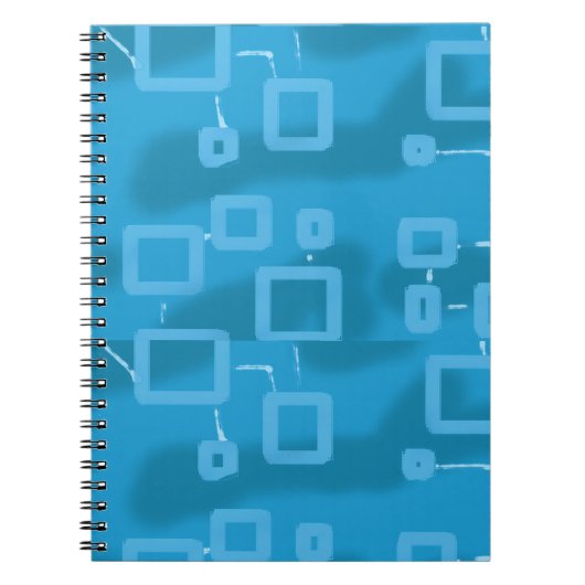 Hellblaue geometrische Quadrate Notizblock (Vorderseite)