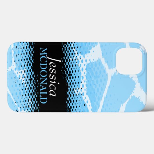 Hellblaue Grafik Case-Mate iPhone Hülle (Rückseite (Horizontal))