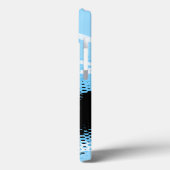 Hellblaue Grafik Case-Mate iPhone Hülle (Rückseite / Links)