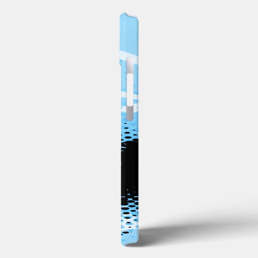 Hellblaue Grafik Case-Mate iPhone Hülle (Rückseite / Links)